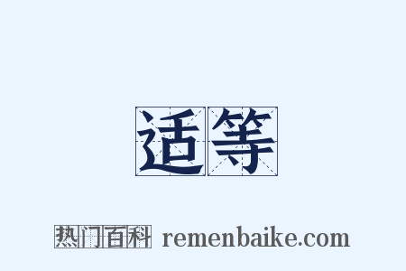 适等是什么意思的图片